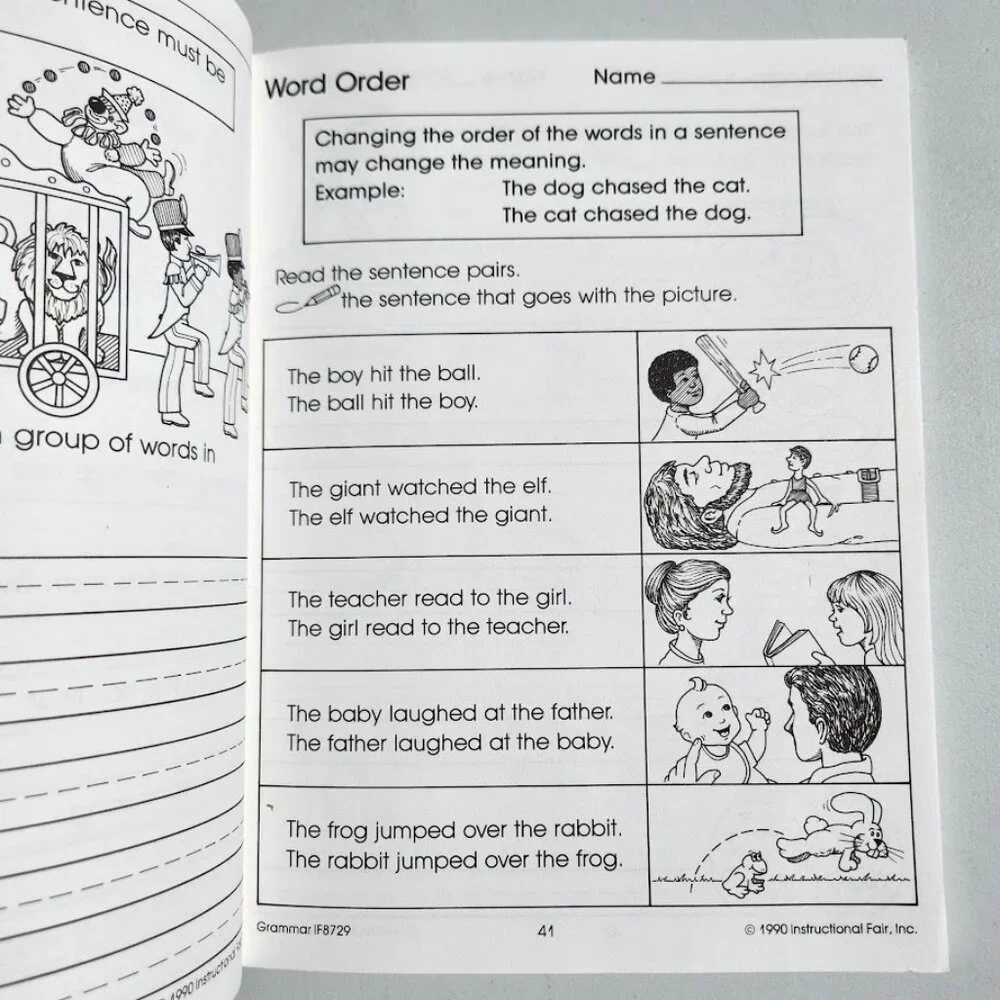 Carson Dellosa Grammar Reproducible Activities Workbook Grade 1-2 Activity Book